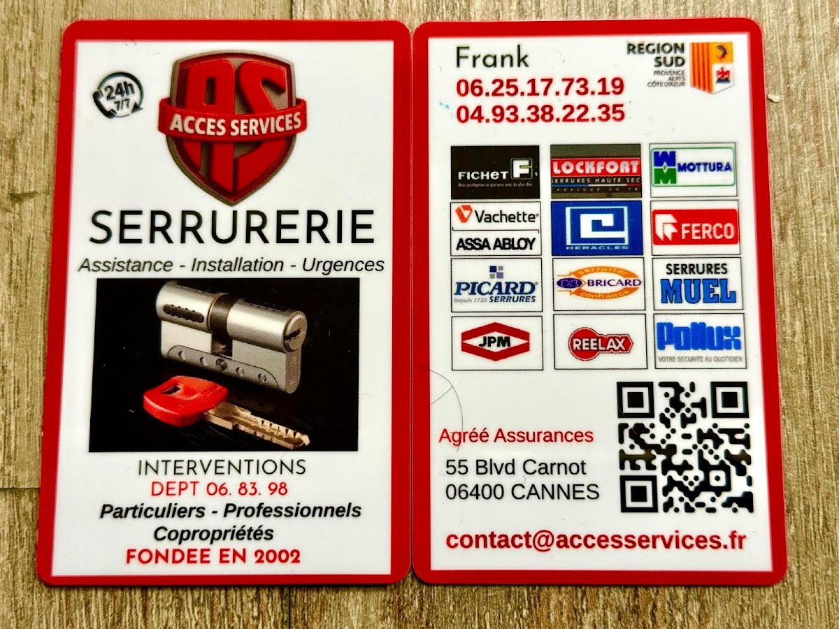 Serrurier Cannes / Cannet - Acces services