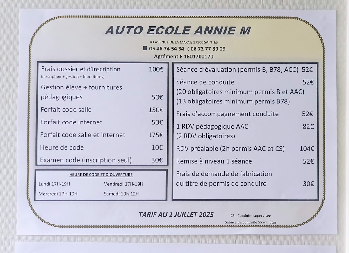 Ecole de Conduite Annie M