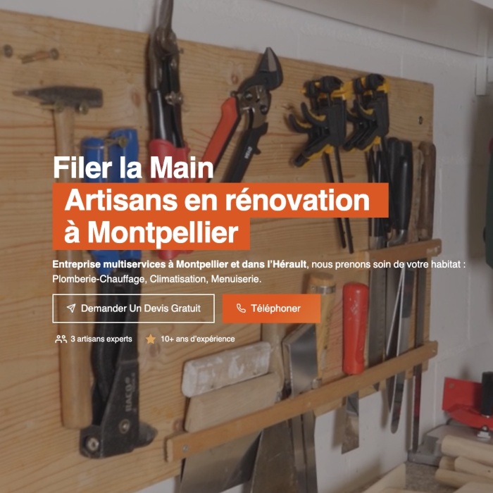 Filer la Main - Plomberie - Climatisation - Menuiserie