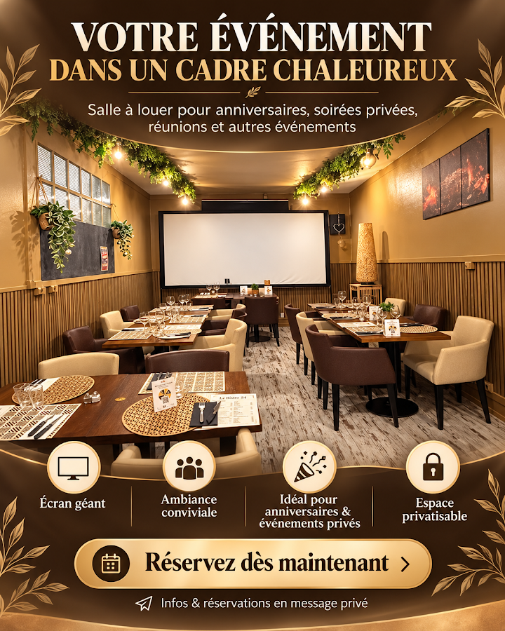 Le bistro 54 restaurant avec jardin