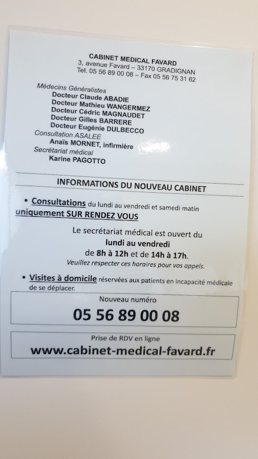 Cabinet Medical Favard Médecin Généraliste Gradignan