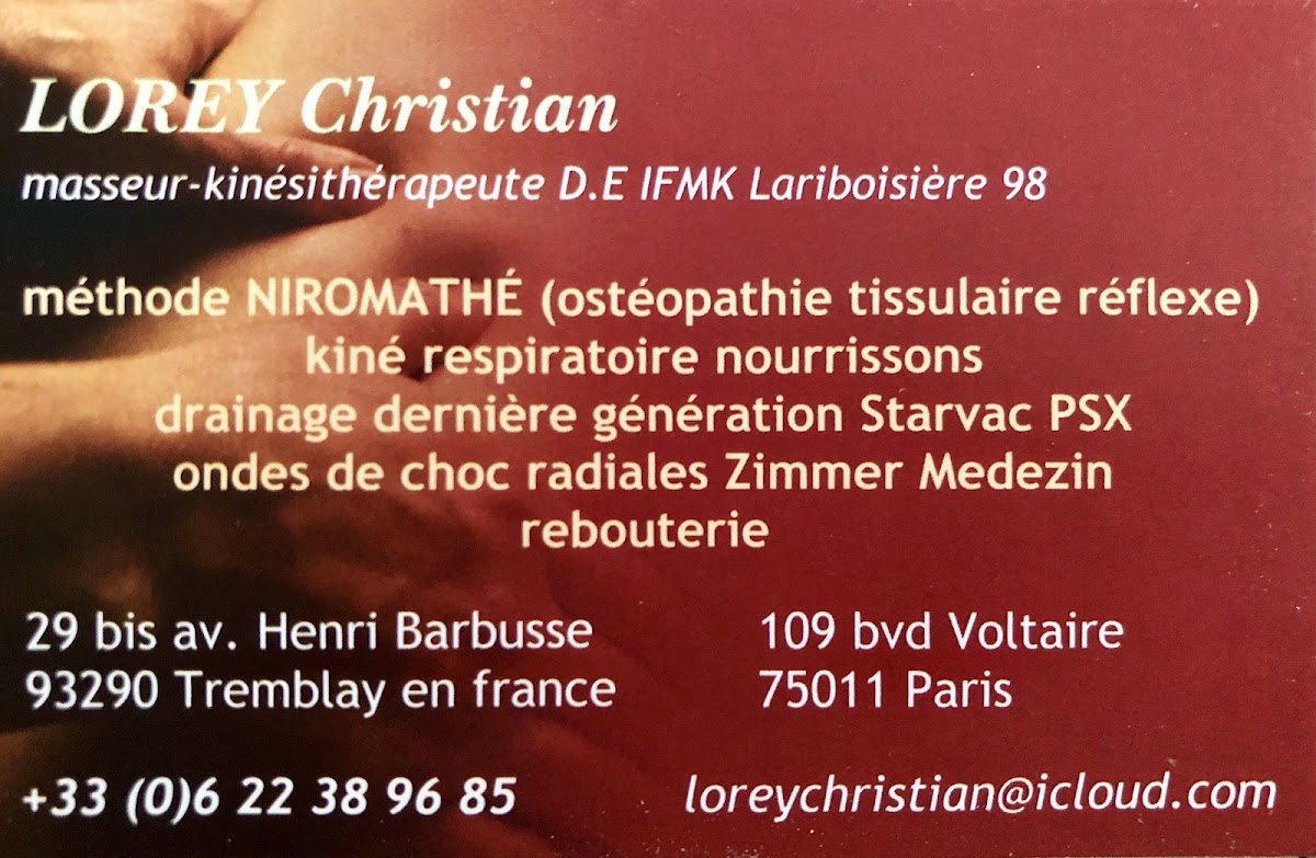 kiné ostéo Lorey Christian