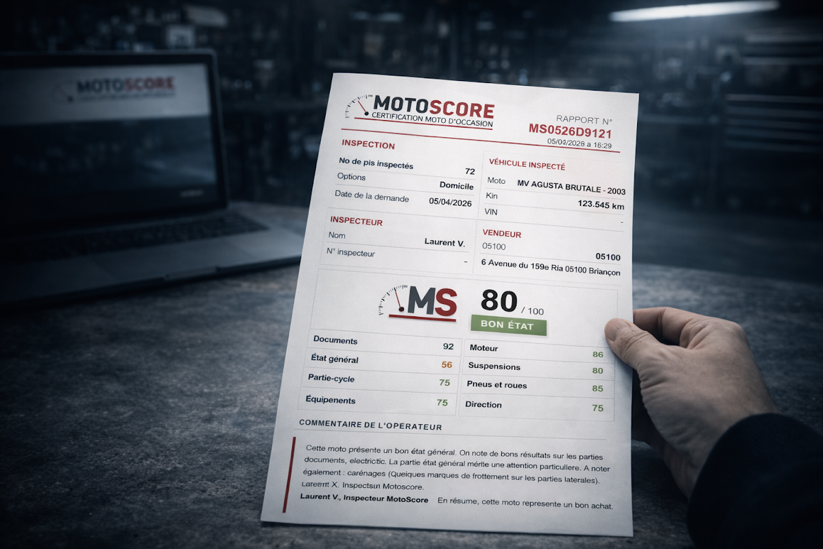 MOTOSCORE - Sécurise le marché de la moto d'occasion