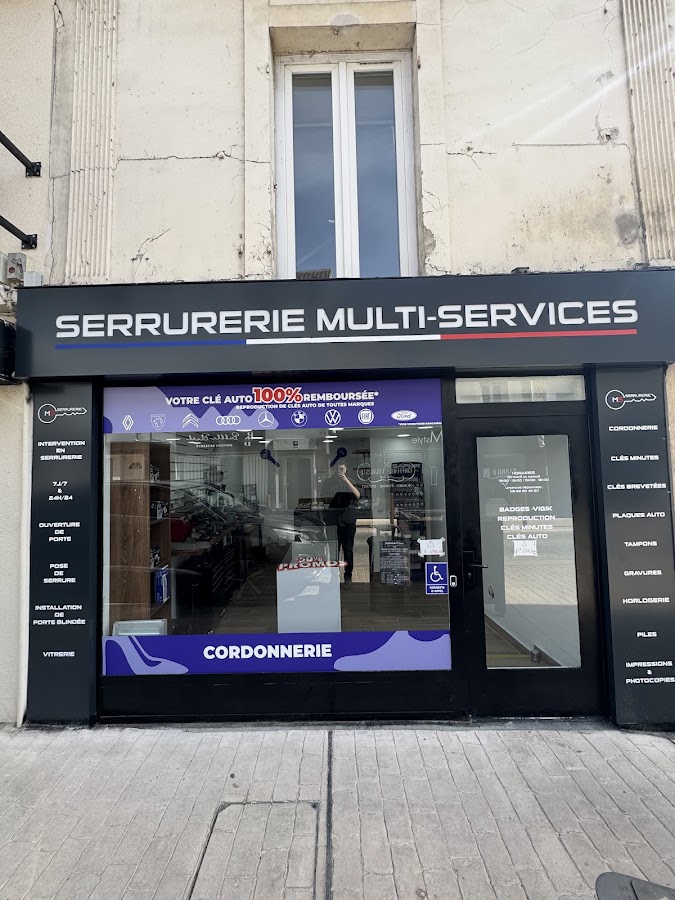CMS SERRURERIE /Dépannage serrurerie /Clés de voiture et maison / cordonnerie