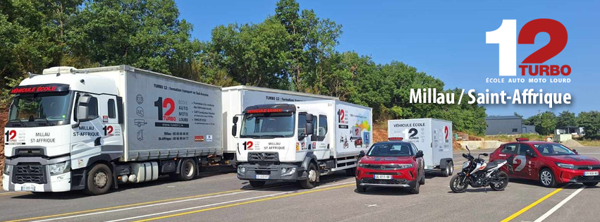 TURBO 12 Millau - Auto-École, Moto, Poids Lourd, BSR et Remorque