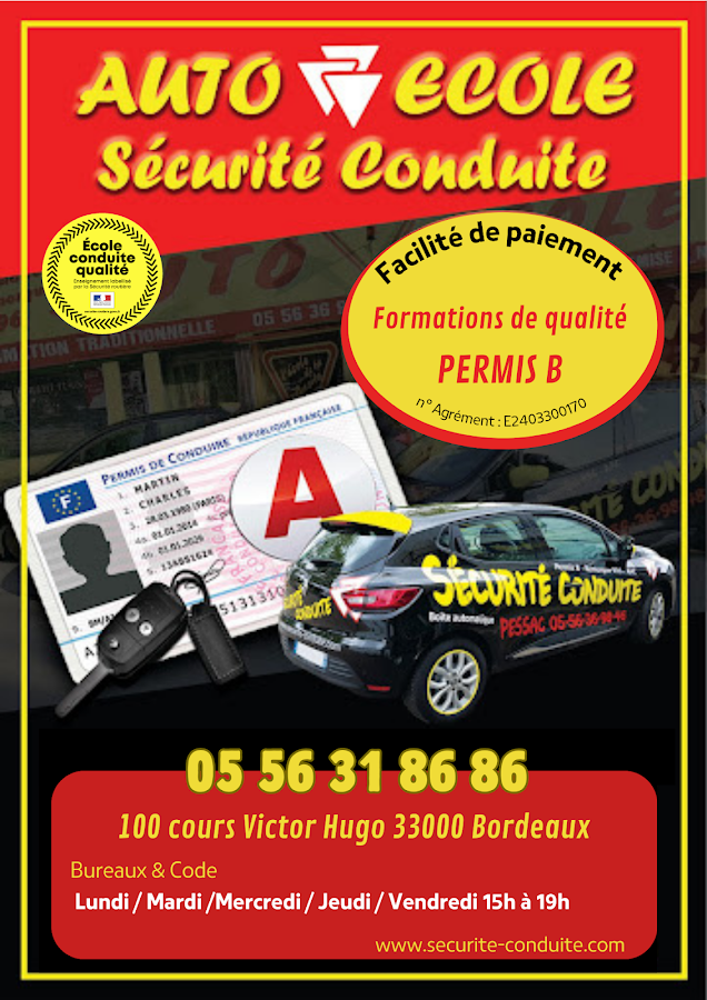 Auto Ecole Sécurité Conduite Bordeaux