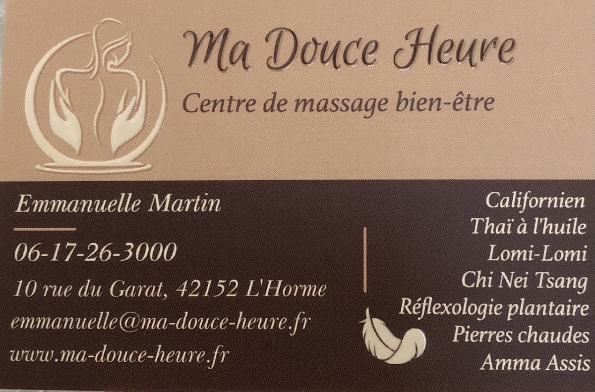 Ma Douce Heure – Massage et Bien-Être à L’Horme près de Saint-Chamond