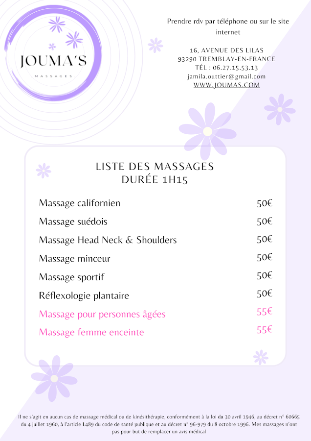 Joumas, massage bien-être