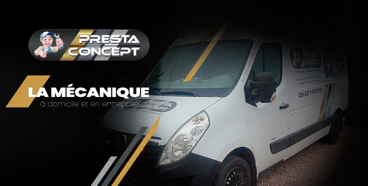 Mécanicien à domicile / Garage mobile PRESTA CONCEPT (particuliers ou entreprises / mécanique générale et pneumatique)