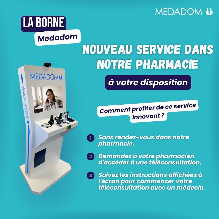 Téléconsultation Pharmacie Centrale Médecin MEDADOM
