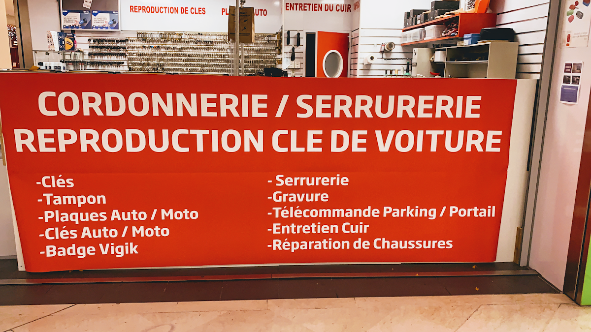 Serrurerie - Clé de Voiture - Cordonnerie - Double de clé