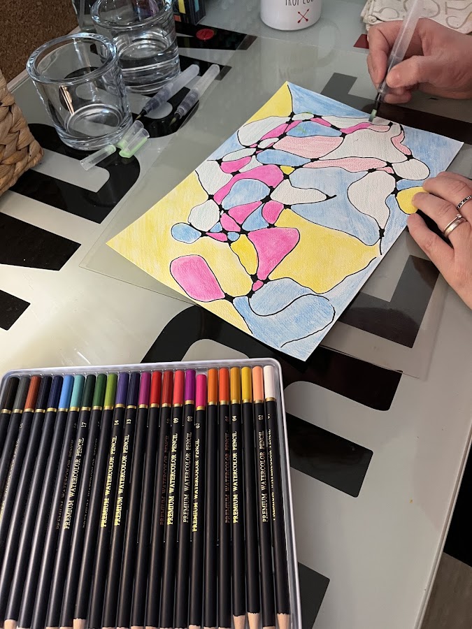 La girafe en couleurs