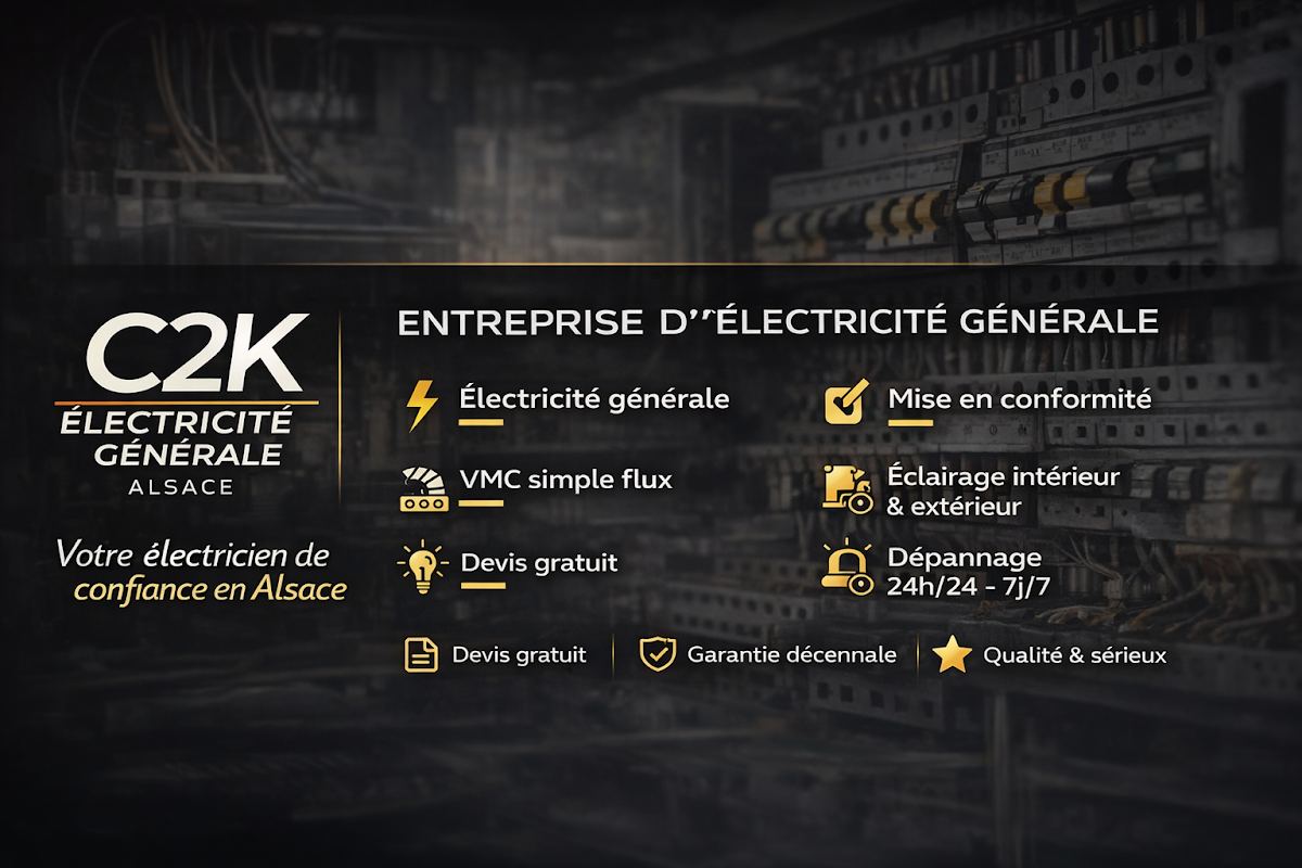 C2K ELECTRICITE - CLIMATISATION - VENTILATION - CHAUFFAGE - DÉPANNAGE - BORNE DE RECHARGE