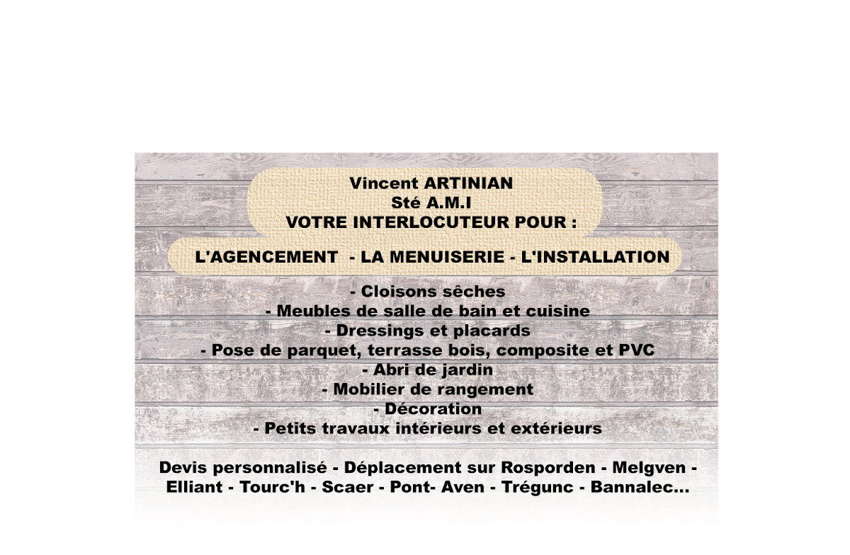 Entreprise Individuelle A.M.I (Agenceur - Menuisier - Installateur)