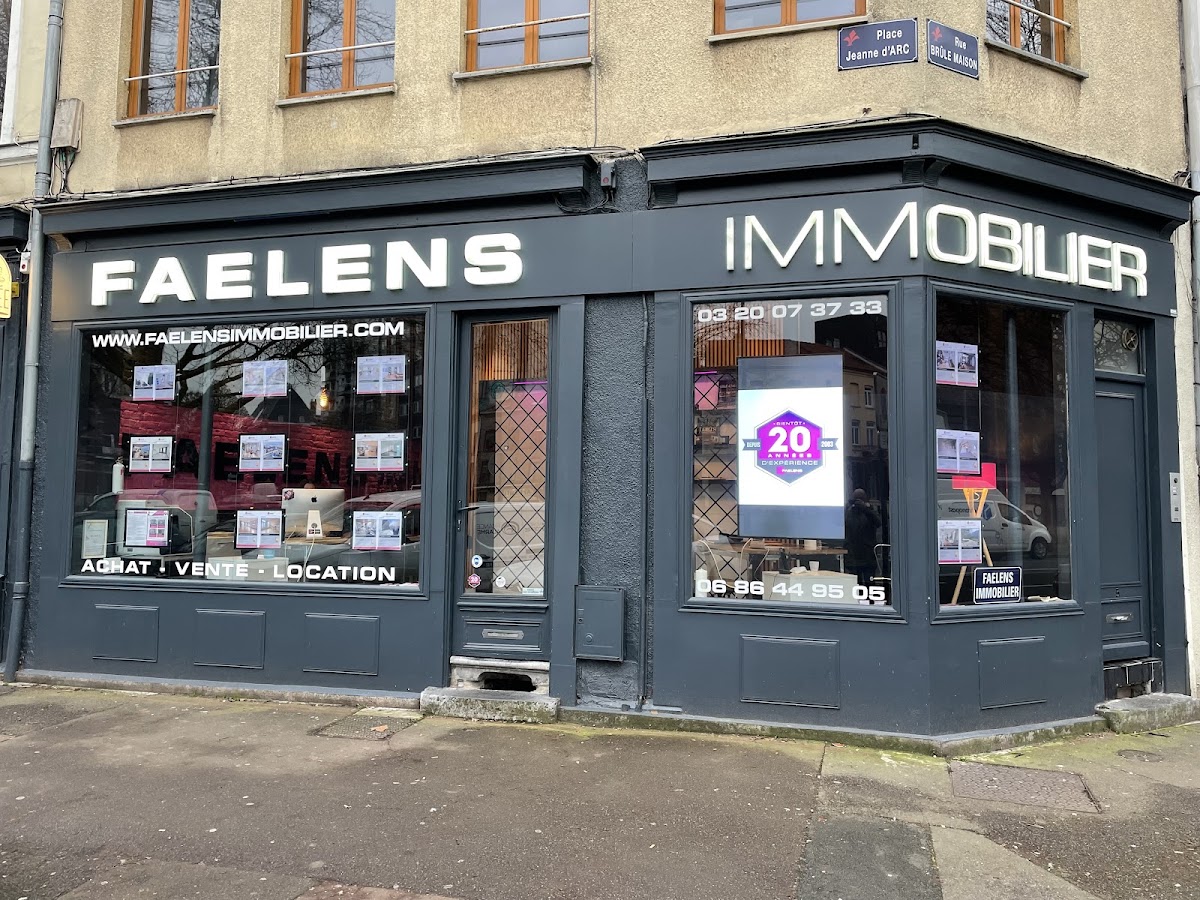 AGENCE IMMOBILIERE VENTE LOCATION SYNDIC GESTION LOCATIVE FAELENS IMMOBILIER LILLE SAINT MICHEL WAZEMMES ⭐️⭐️⭐️⭐️⭐