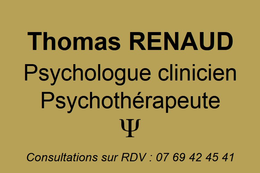 Thomas RENAUD - Psychologue clinicien, Psychothérapeute