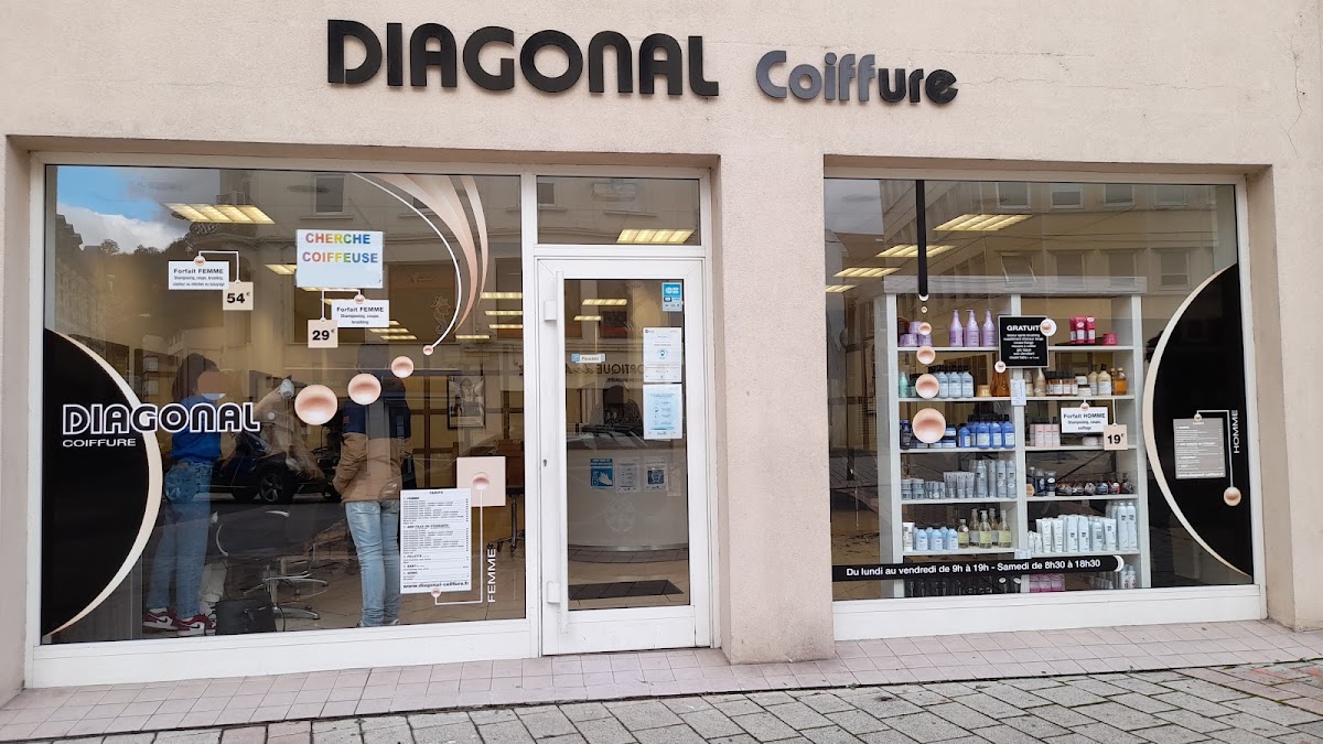 Diagonal coiffure
