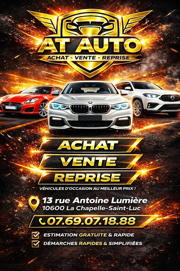 AT AUTO SERVICE CARTE GRISE TROYES ACHAT VENTE REPRISE LOCATION À LA CHAPELLE-SAINT-LUC